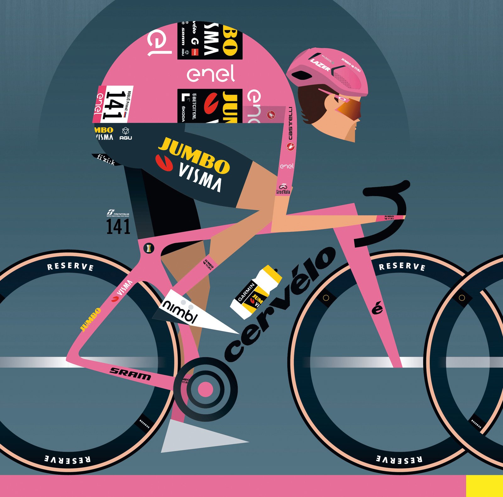 JUMBO VISMA AGU Trilogy 2023 メンズジャージ XXL JUMBO VISMA AGU Trilogy 2023 メンズ ジャージ L